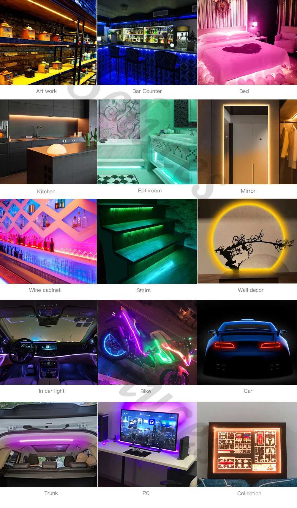 5V 4mm COB LED Strip Lights 480LEDs For Car FOB Bar Room Decoration Warm Nature White Red Blue Flexible Ribbon Linear Lighting C250912