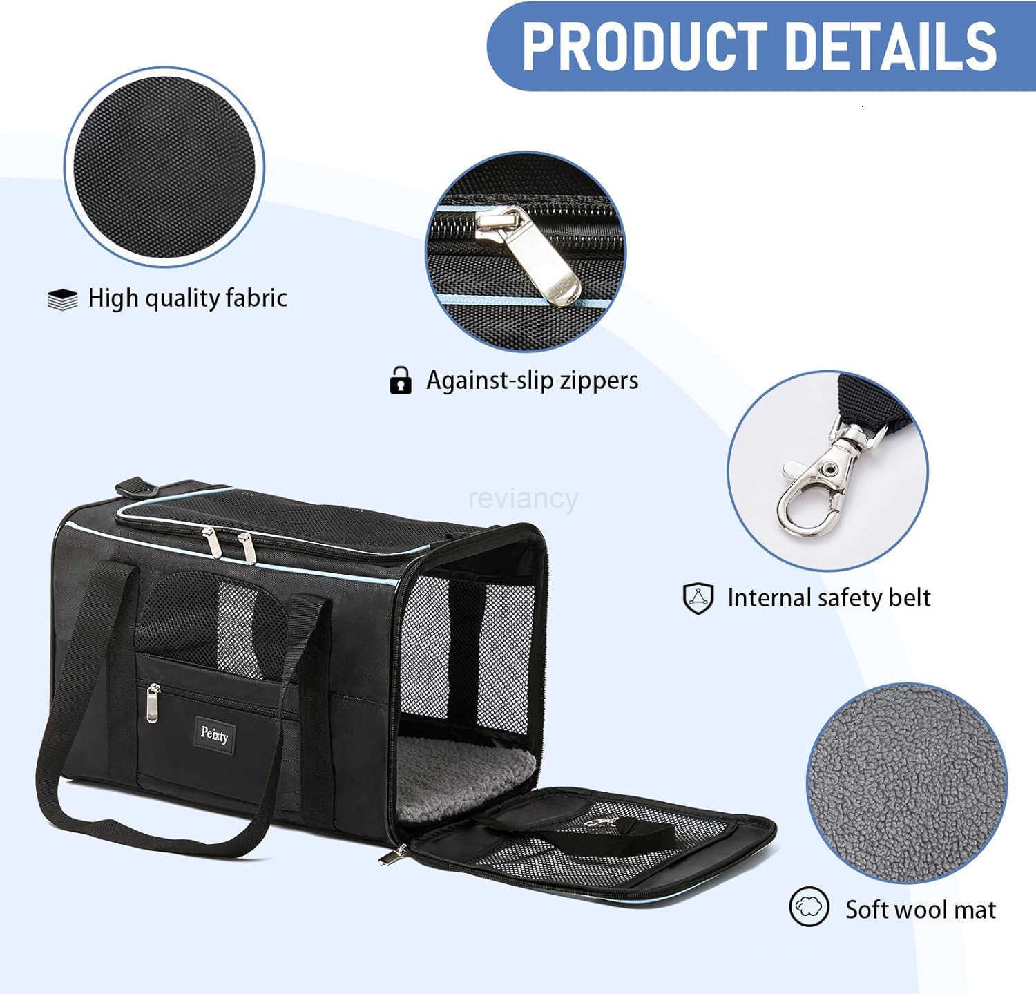 Pet Carrier for CatsSmall Dogs Under 15 Lbs17x11x11 InchesDeltaAmericanUnited Airline Approved Carriers Cats SoftSided CarriersPet Travel Carrier BagW