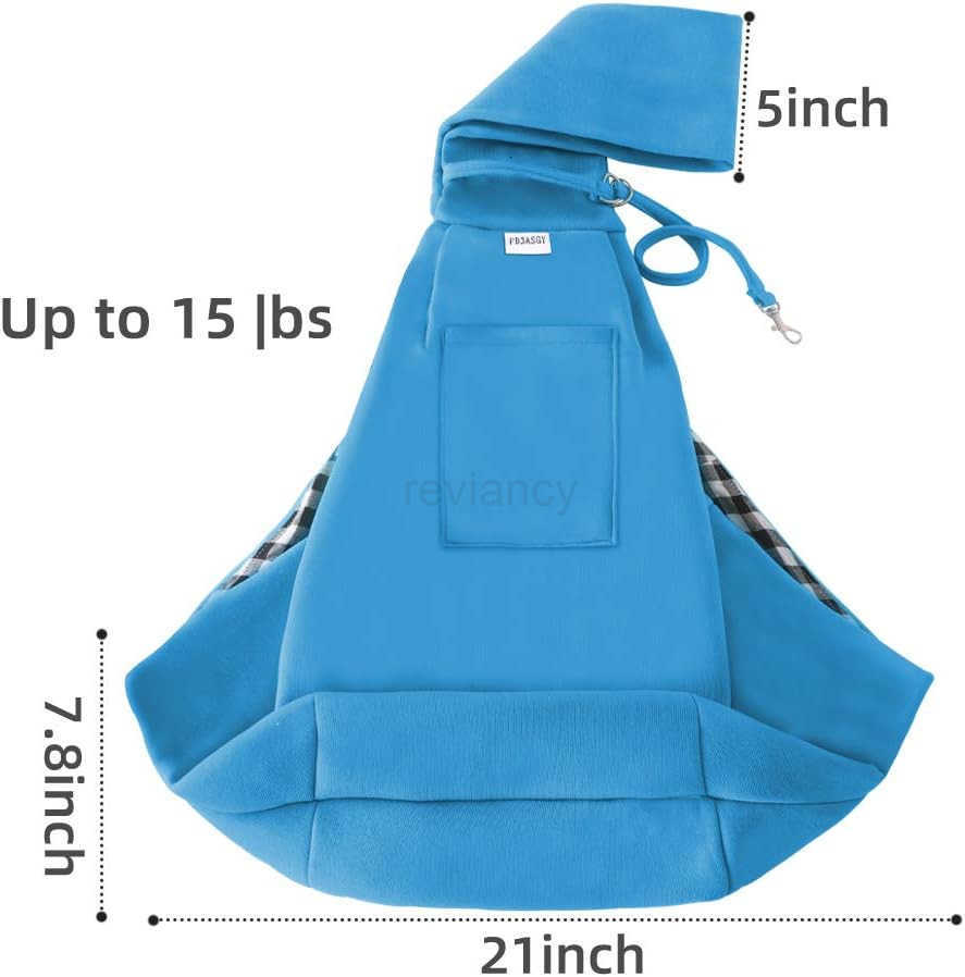 Small Pet Sling CarrierHands Free Reversible Pet Papoose Bag Tote Bag with a Pocket Safety Belt Dog Cat for Outdoor TravelW250912