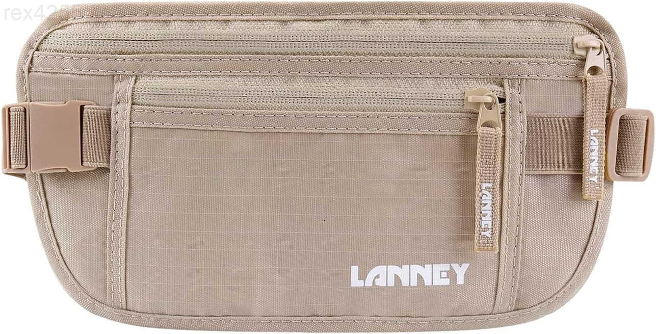 Money Belt for Travel Slim RFID Blocking Women and Men Hidden Travel Pouch Under Clothes Passport Holder Protect Cash Documents Credit Card Bonus 2 RF