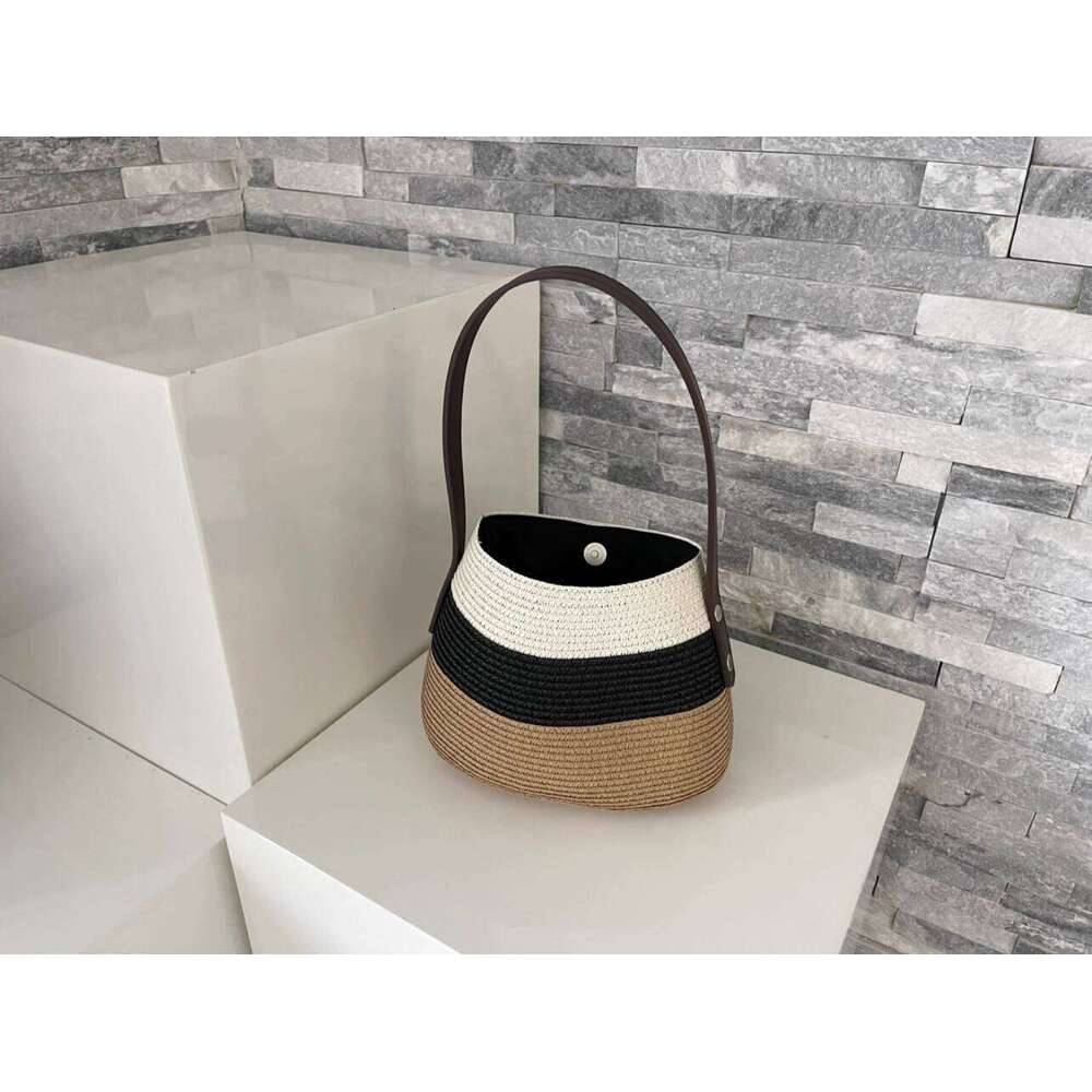 Designer Bag Tote Bag Shoulder Bag Designer Handbag Straw Woven Bag Single Shoulder Literary Bucket French Style Summer Underarm
