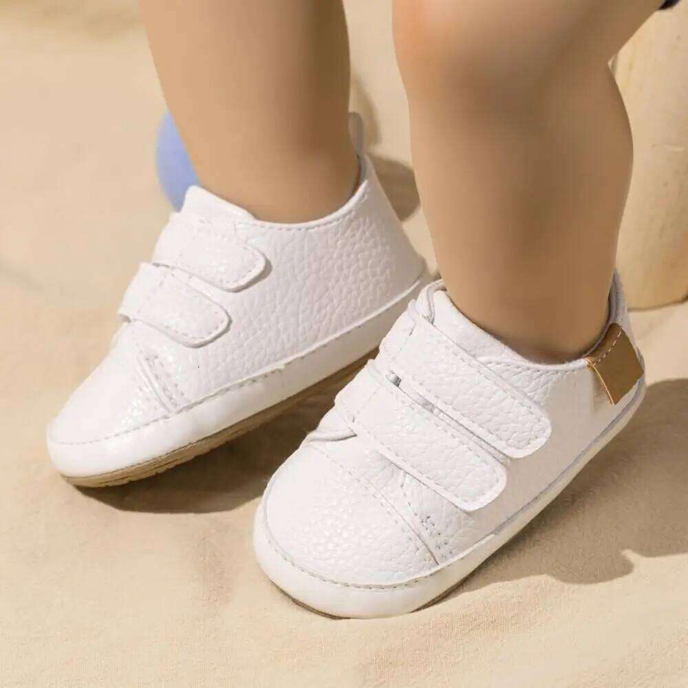 New Casual Vintage Leather Classic Color Matching Baby First Walker Shoes Rubber Sole Soft Non-slip Toddler Crib Shoe