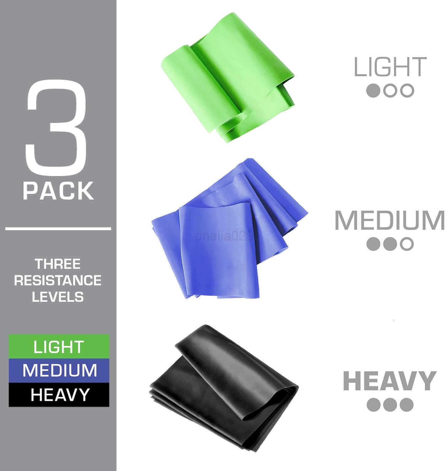 Sport Resistance Bands Set Exercise Workout Bands Loops Set for Women Men Booty Leg 3X Resistance Levels Light Medium Heavy W250912