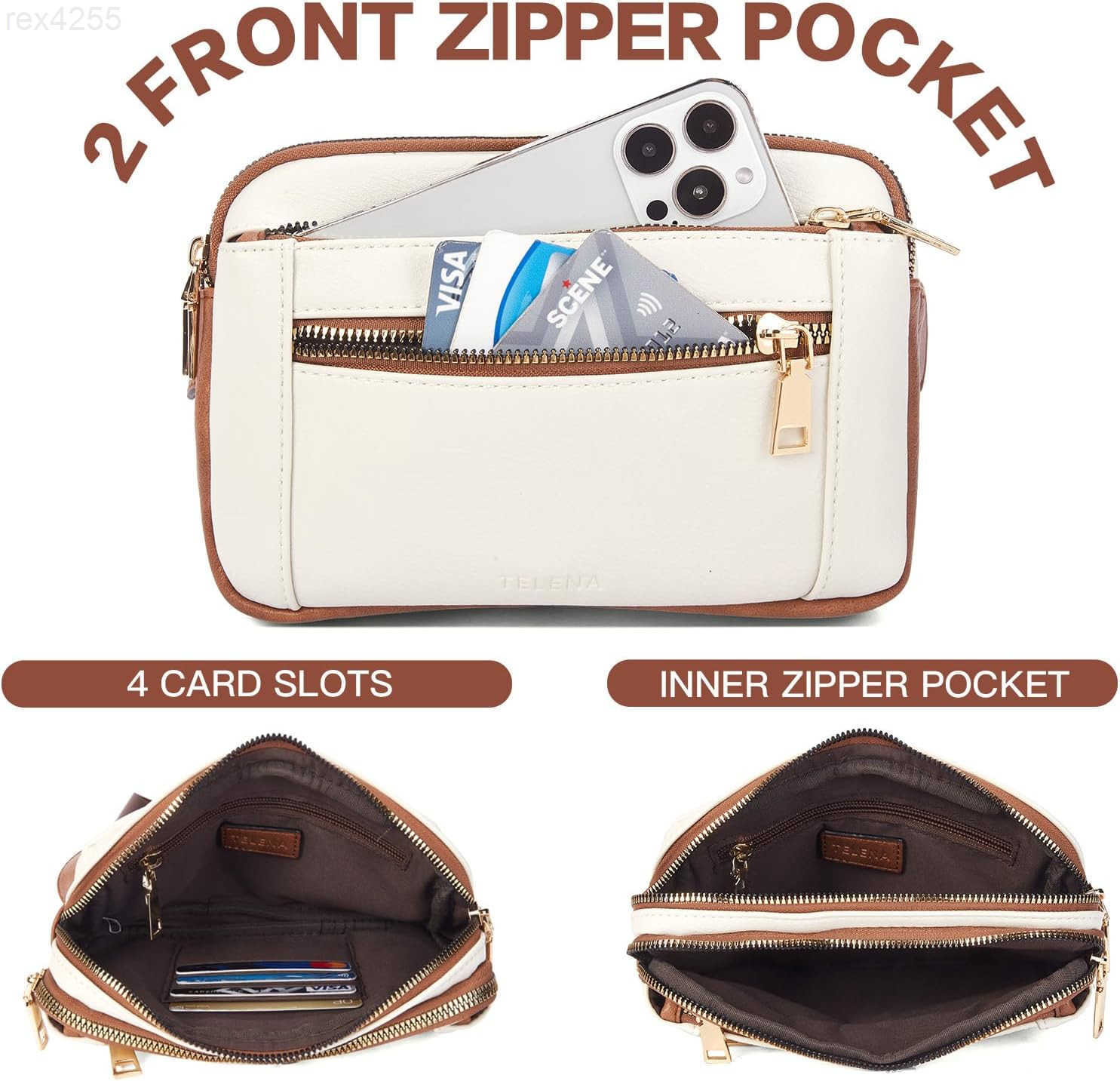 Fanny Packs for Women Cross Body Leather Belt Bag Fashionable with Adjustable Strap Beige BrownW250912