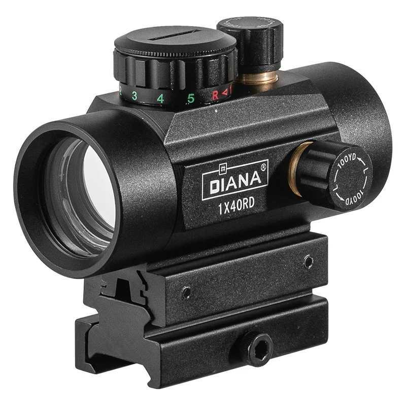 DIANA 1x40 Riflescope Tactical Red Dot Scope Sight Hunting Holographic Green Dot Sight 3x Magnifier combination C250912