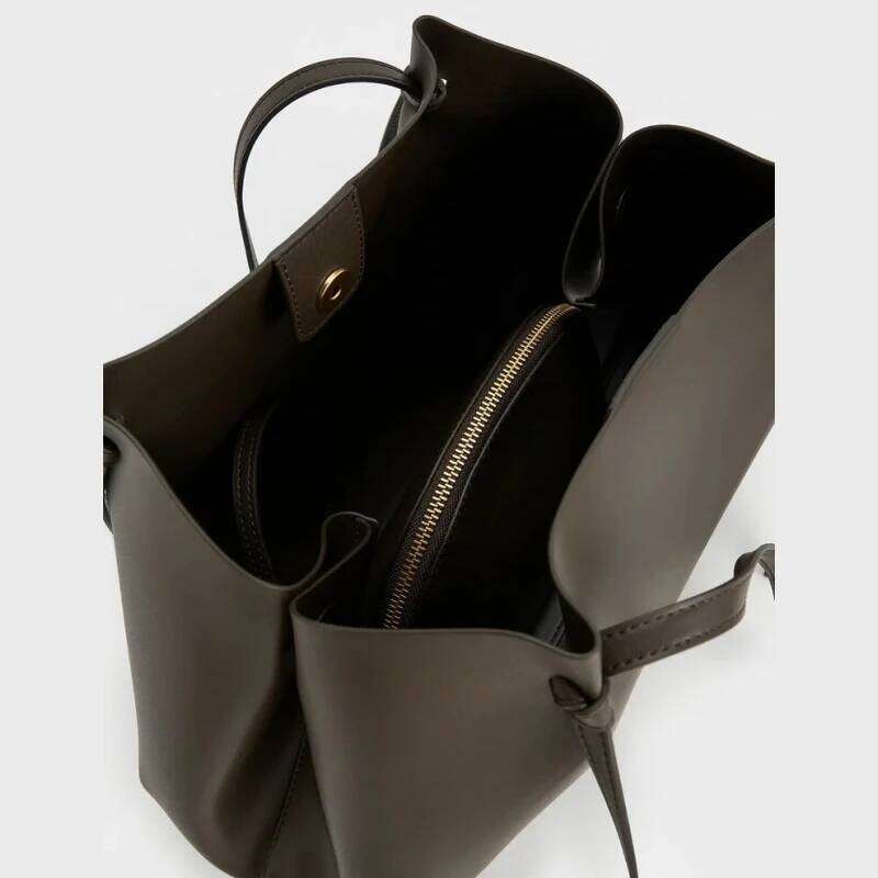 Fashionable Top Handle Tote Bag, Solid Color Shoulder Bag With Small Wallet , Women's Design Handbags