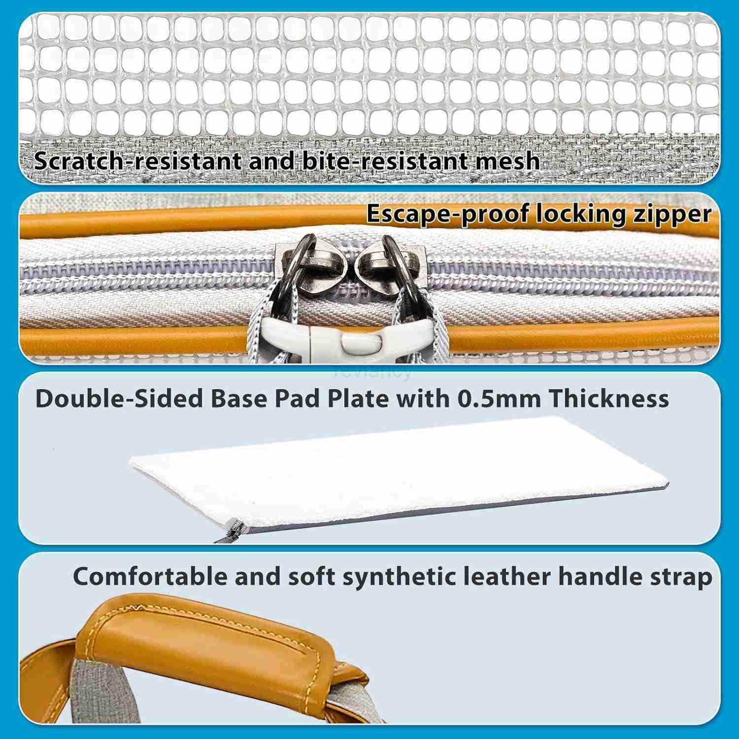 18x11x11 Inches Cat Carrier Fits Pets Up to 17 lbs AntiCollapse Design Multiple Storage Pockets Cat Carrier Soft Ideal for Medium Cats Puppy Rabbits a