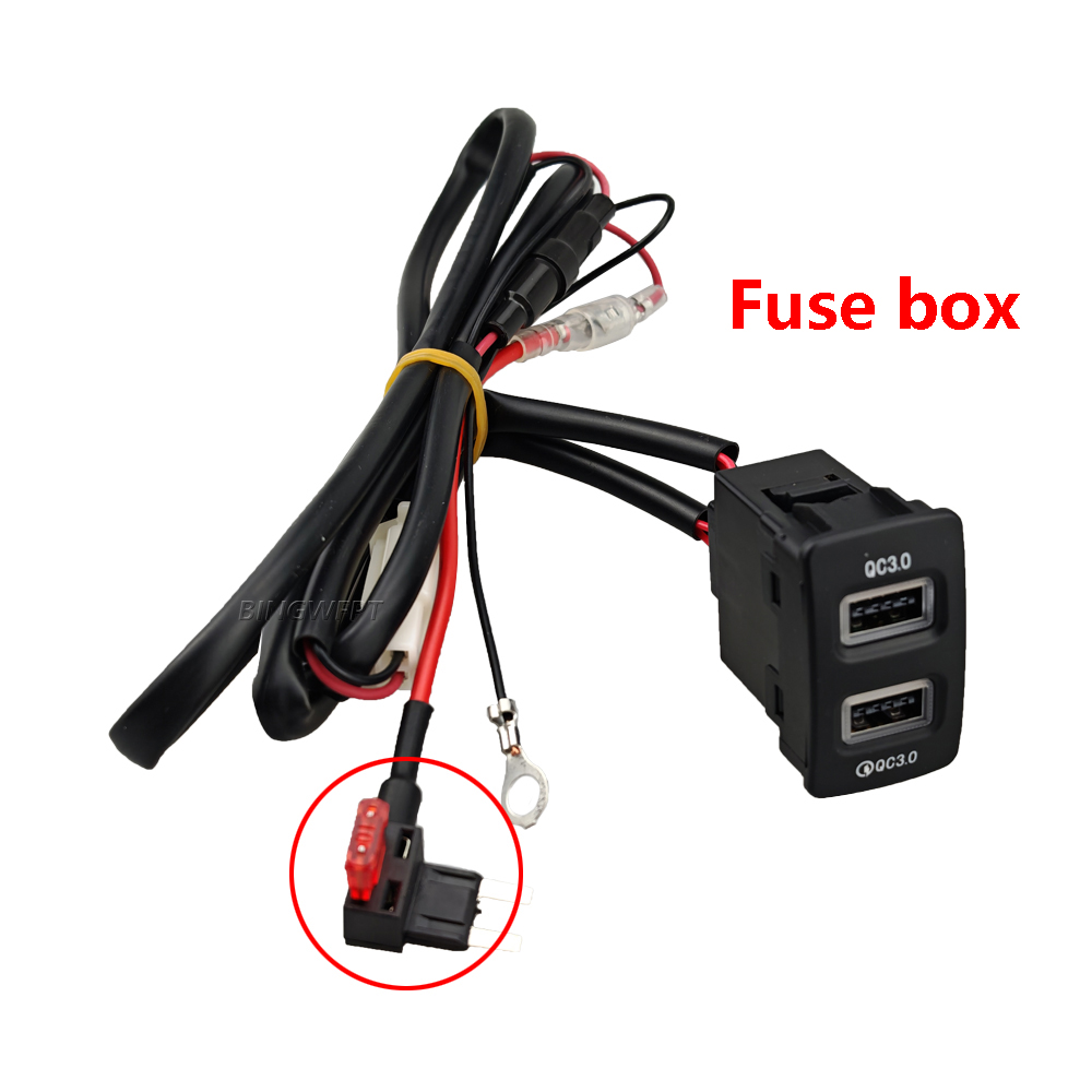 1 Pc Car Fast Charger With Dual QC3.0 Combination Fuse Dual Plug Suitable For Old Honda