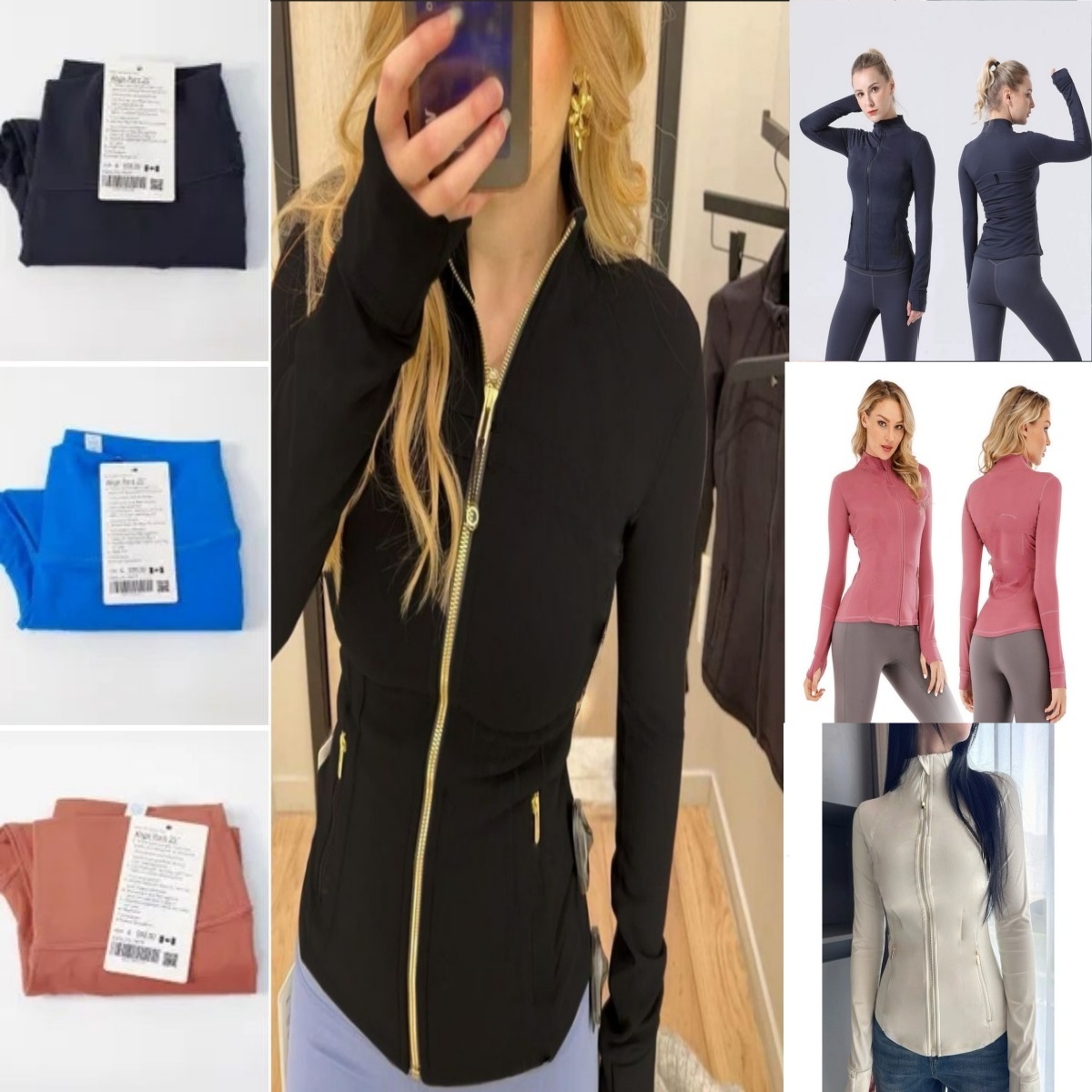 2025 Yoga Jacket Women's Workout Sport Coat Fitness Jacket Sports Quick Dry Activewear Top Solid Zip Up Sweatshirt Sportwear leggings Hot Sell Yoga clothes2