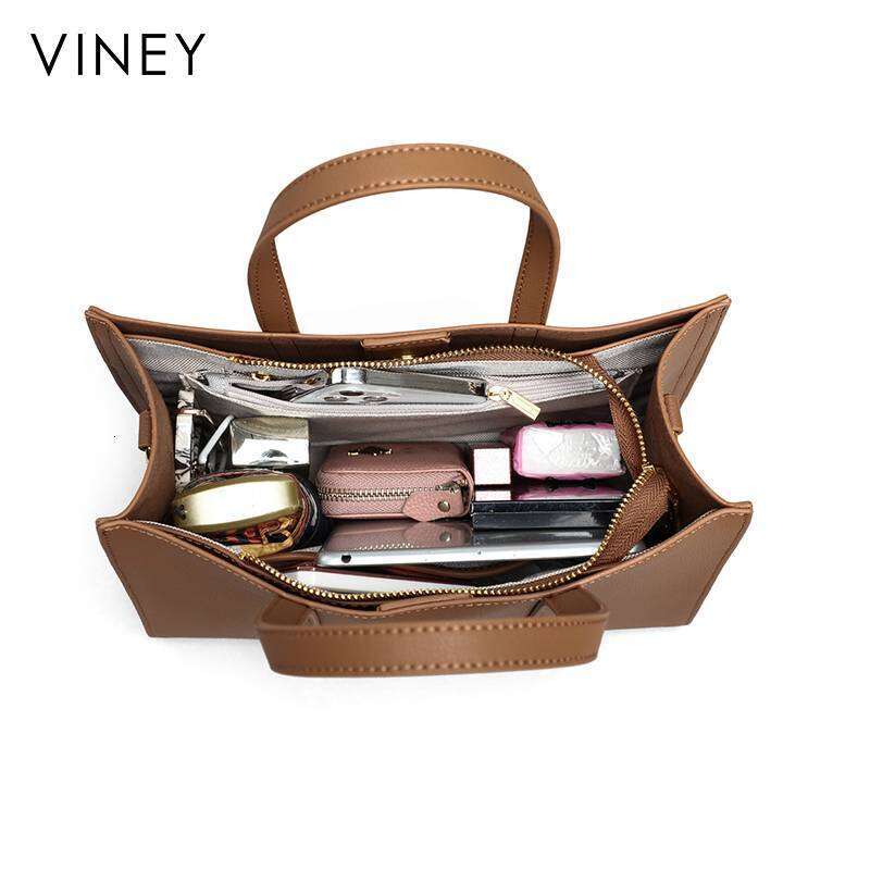 Viney 2025 New Tote Handheld Large Capacity And Western Style Mom's Genuine Leather Women's Bag