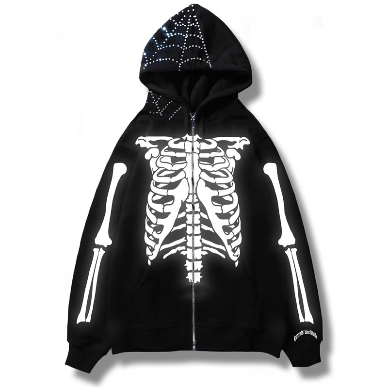 Designer free shipping Mens spider Hoodies Classic fashion trend zipper hoodie casual mens and womens hooded sweatshirt printed hooded jacket men