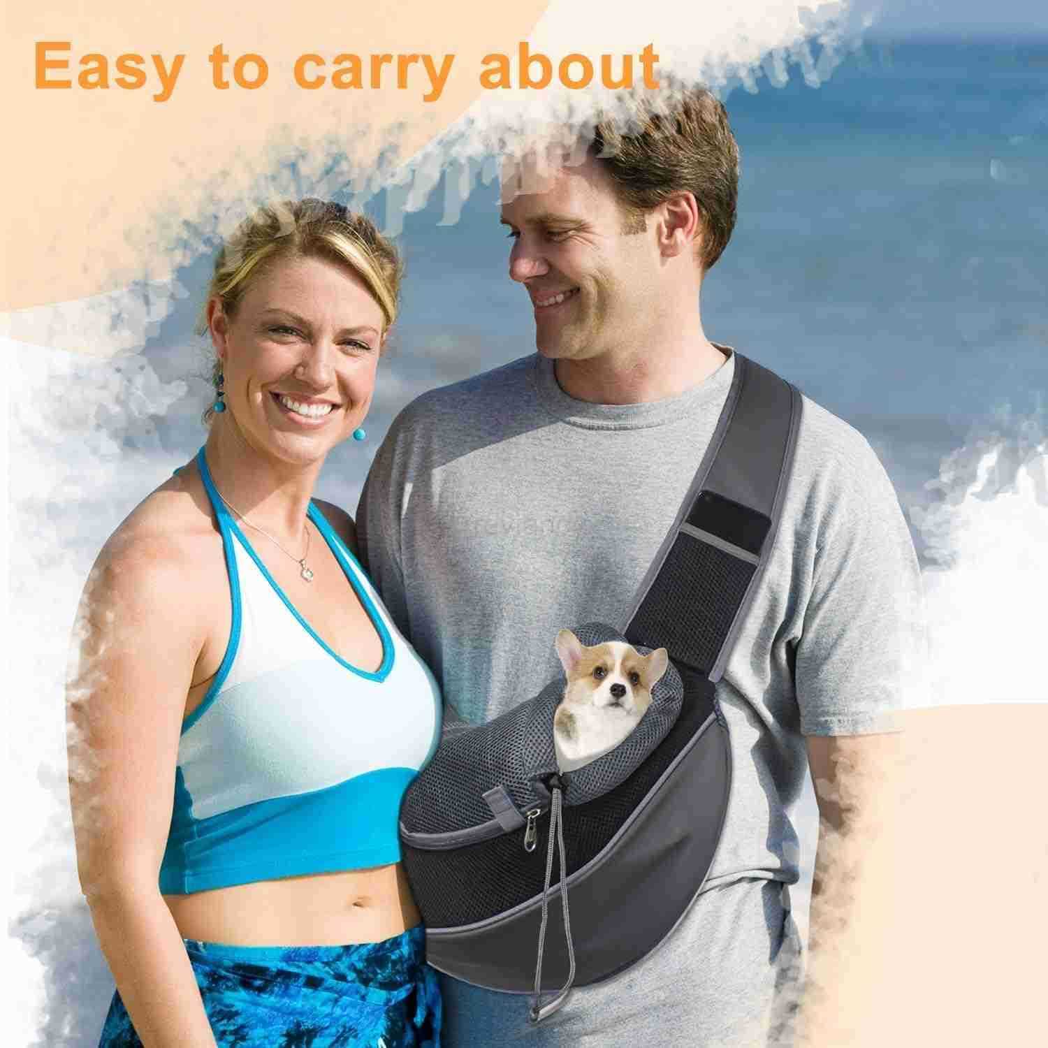 Pet Dog Sling Carrier Pocket Adjust Strap AntiFalling Design Breathable Mesh Travel Safe Sling Bag Carrier for Dogs CatsW250912
