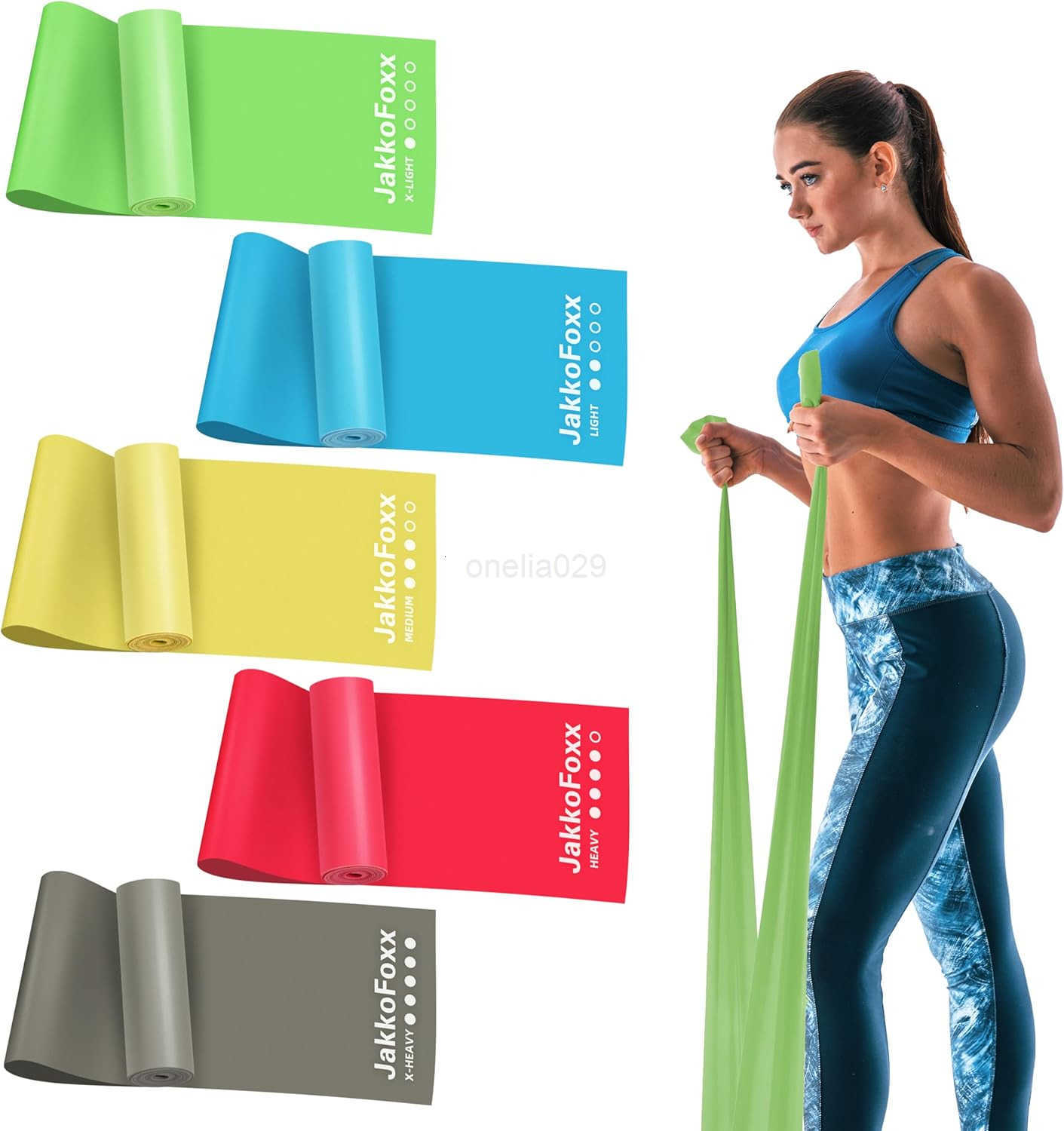 5 Pcs Resistance Bands for Working Out Latex Free Physical Therapy Bands Exercise Bands Set for Stretching Suitable for Rehab YogaPilates Home Gym W25