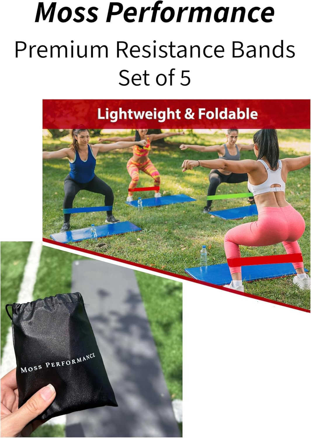 Resistance Bands for Physical Therapy Strength Training Pilates Exercise Home Workouts Strong Latex Rubber Loop Bands Set of 5 W250912