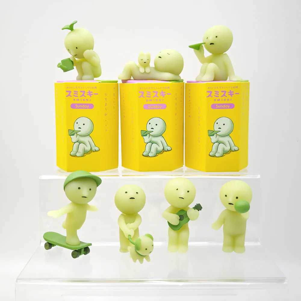 New Smiski Blind box toys Sunday series anime action figure Kawaii luminous model ornaments collection birthday Christmas Gift W250912