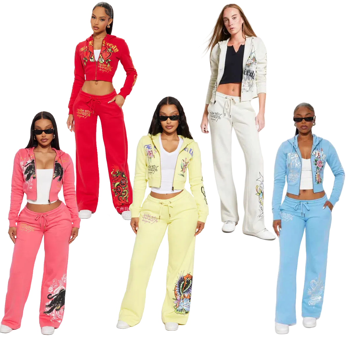 Women's Designer Tracksuit 2 Piece Set Pattern Print Casual Sporty Sweatsuit Pullover Long Sleeve And Loose Pant Casual 2PCS Jogging Suit Sets Womens