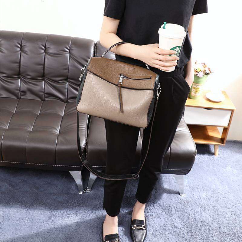 VINEY Women's 2025 New Crossbody Large Capacity Hot-Selling Fashion Hand-Held Genuine Leather Shoulder Bag