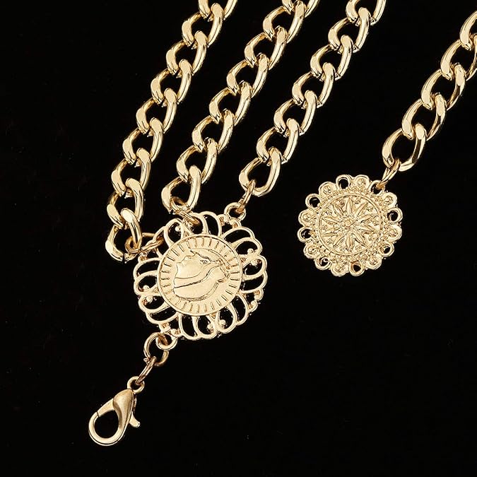 Metal multi-layer tassel waist chain belt women's pendant body chain trendy accessories chain