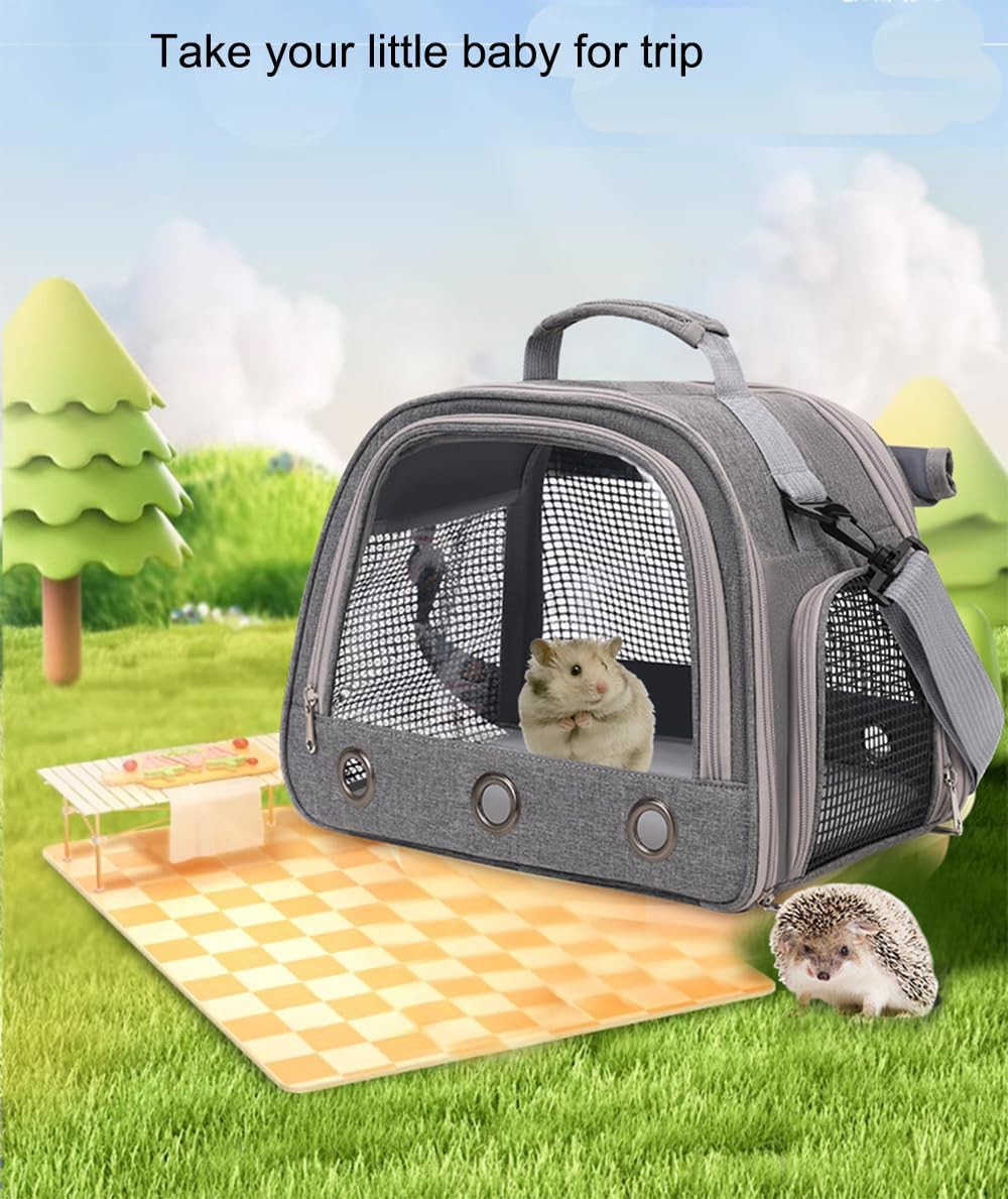 Pig Travel Carrier BagPortable Small Animal Carrier Pouch for Hamster Chinchilla Rabbit Bunny Gerbil Hedgehog Sugar Glider Hedgehog Outgoing Travel Ca