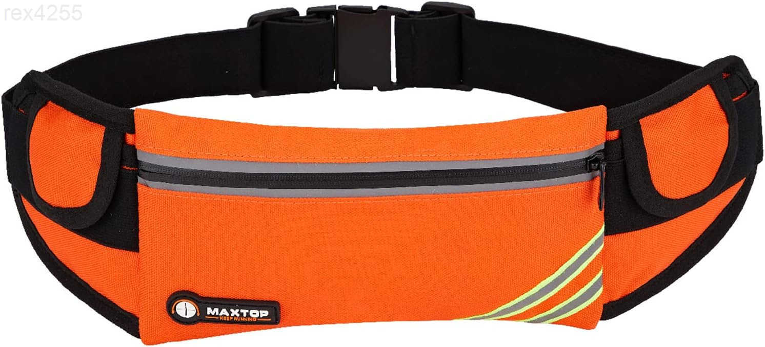 Slim Running Belt Fanny Packs for Women Men Reflective Waist Pack Phone Holder for Walking Fitness Workout ExerciseWater Resistant Running Travel Belt