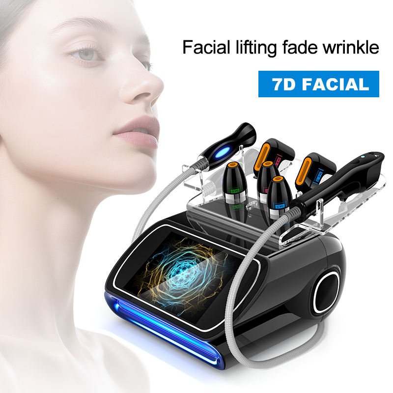 7D Focused Ultrasound Wrinkle Removal Facial Smas Lifting Face Tightening 7D Hifu Facial Machine 7D Ultrasonic Body Fat Loss Beauty Machine