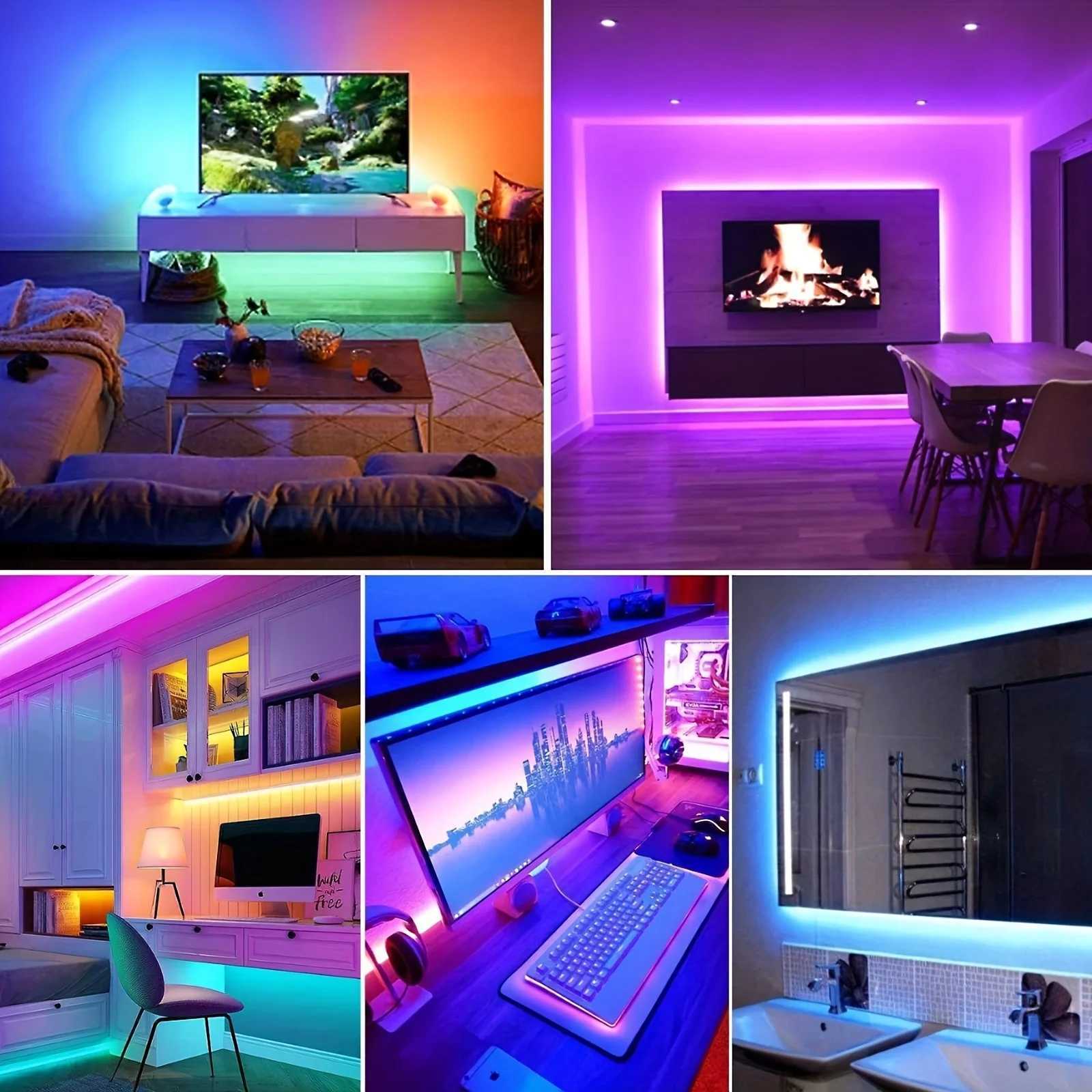 5V RGB 5050 Home LED Strip Lights 3 Keys Control USB TV Backlight LED Strip Lights Home Party Decoration Flexible Strip Lights C250912