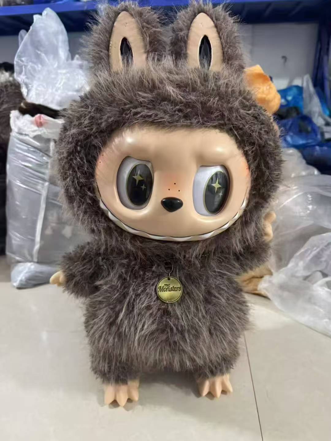 New Arrival Zimomo The Monster Labubu Diy Big Leader White Limited Archangel Creative Change Doll Figure Vinyl Doll Birthday