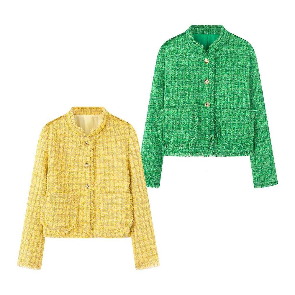 DHEssentials 2025 New Fashionable Elegant Women's Tassel Chanel Style Thin Coat