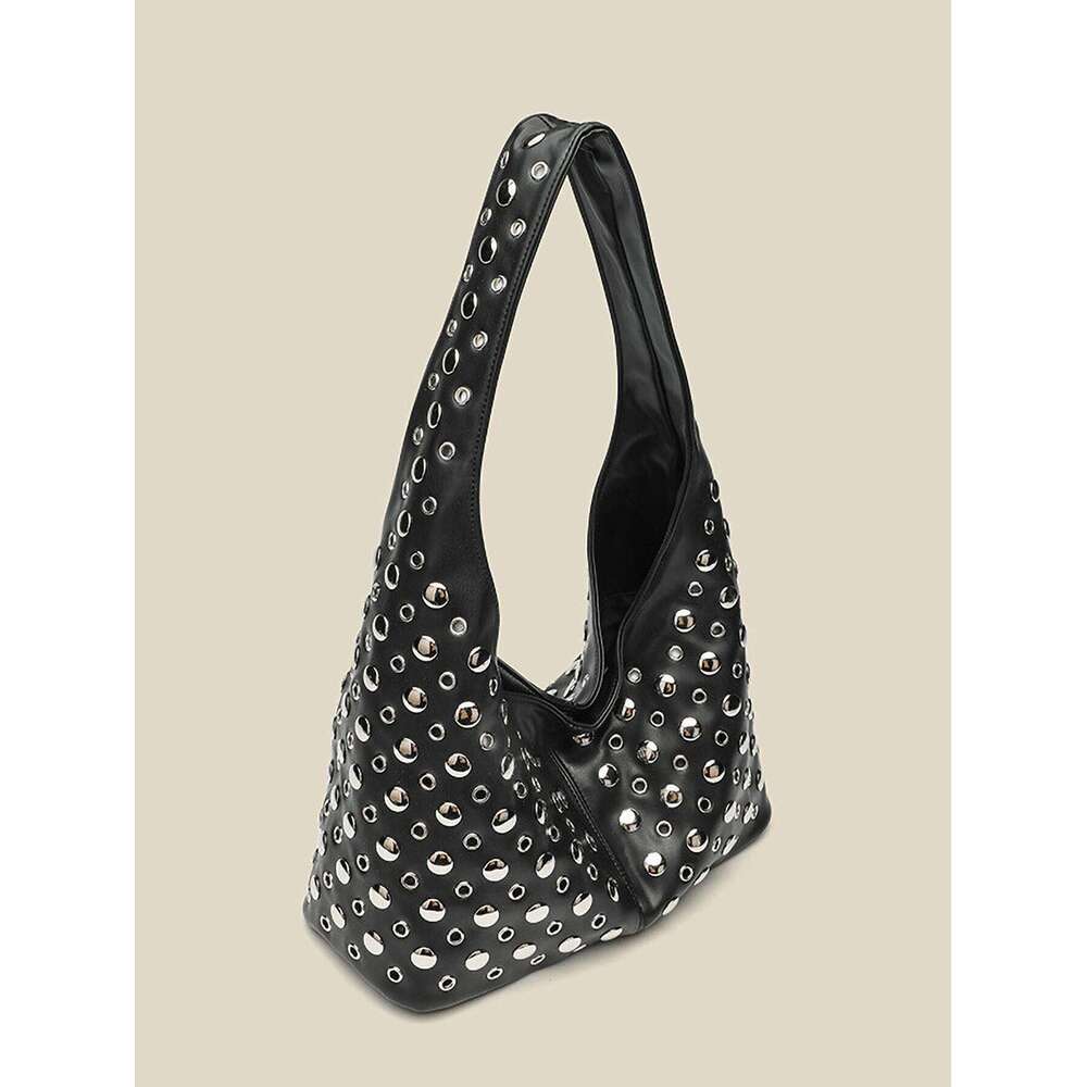 Punk Street Explosion Personalized Underarm New Casual Trendy Cool Dot Rivet Single Shoulder Tote Bag