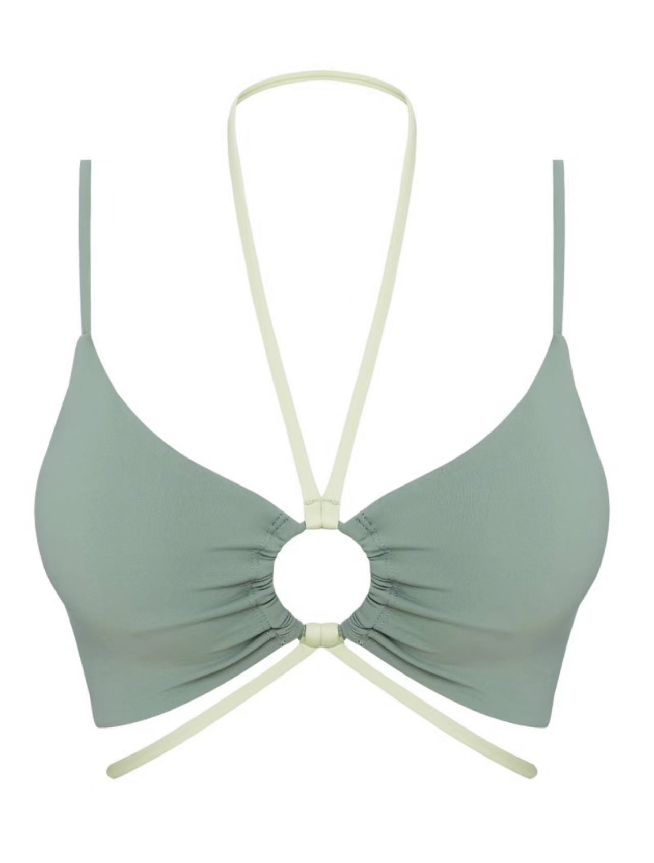 Womens High Stretch Nylon Yoga Set Quick Dry Workout Tank Top with Asymmetric Straps and Leggings