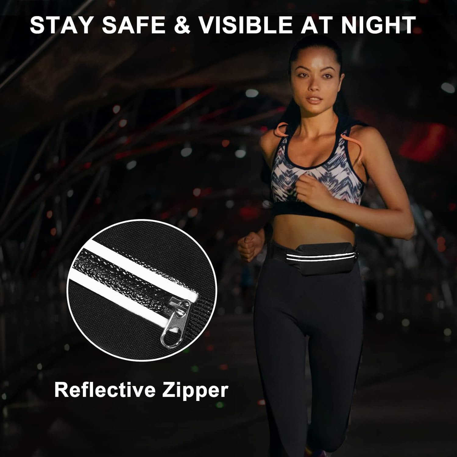 Running Belt Fanny Pack for Men Women Runner Marathon Jogging Waist Pack Sport Workout Exercise Fitness Phone Holder Belt for Men Women Jogger Slim Wa