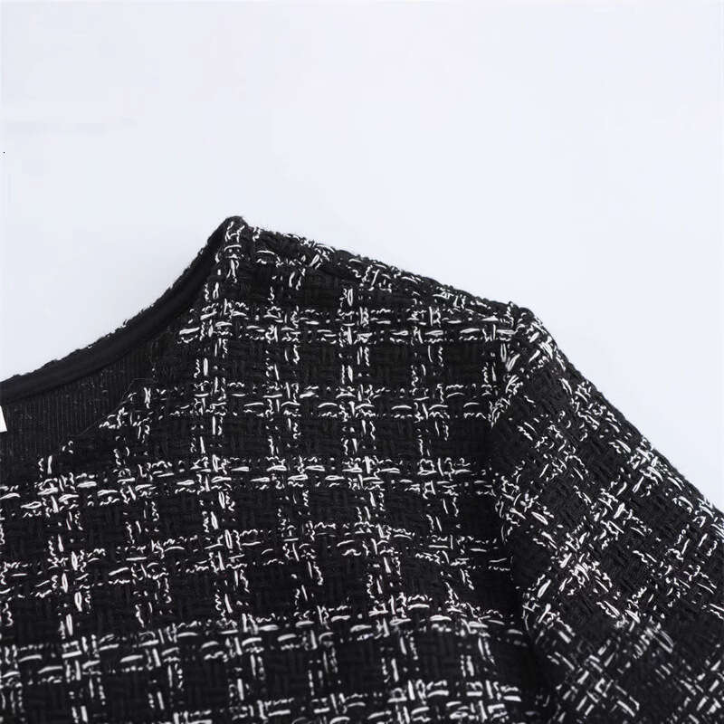 DHEssentials Spring New Dress for Women Slim Fit Casual Little Chanel Style Tweed French Elegant