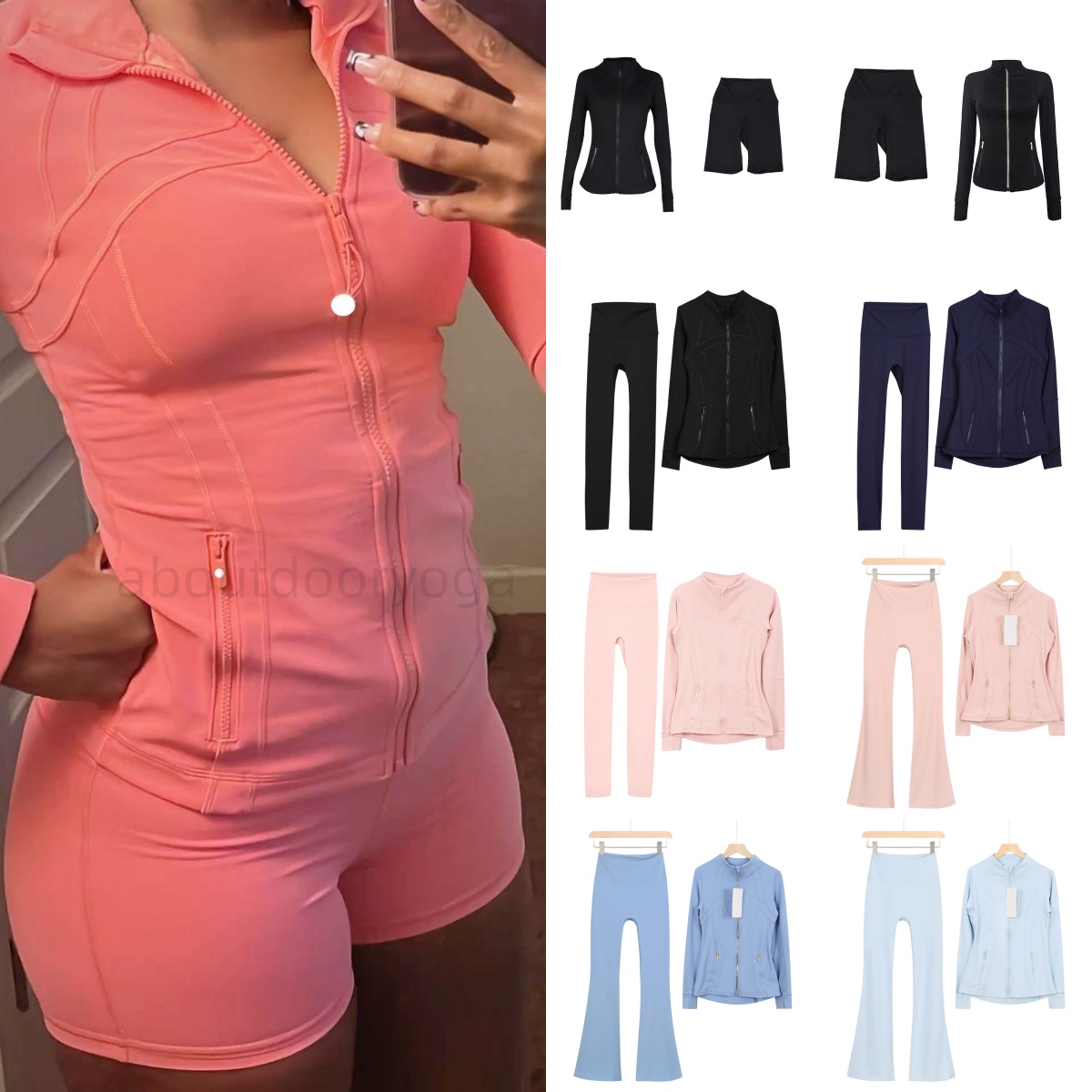 2026 10A NEW Gym sets Jackets and leggings shorts Yoga Workout Elastic WaistFitness quick dry fitness Activewear Sweatshirt set luluity Lemonitys definejackets