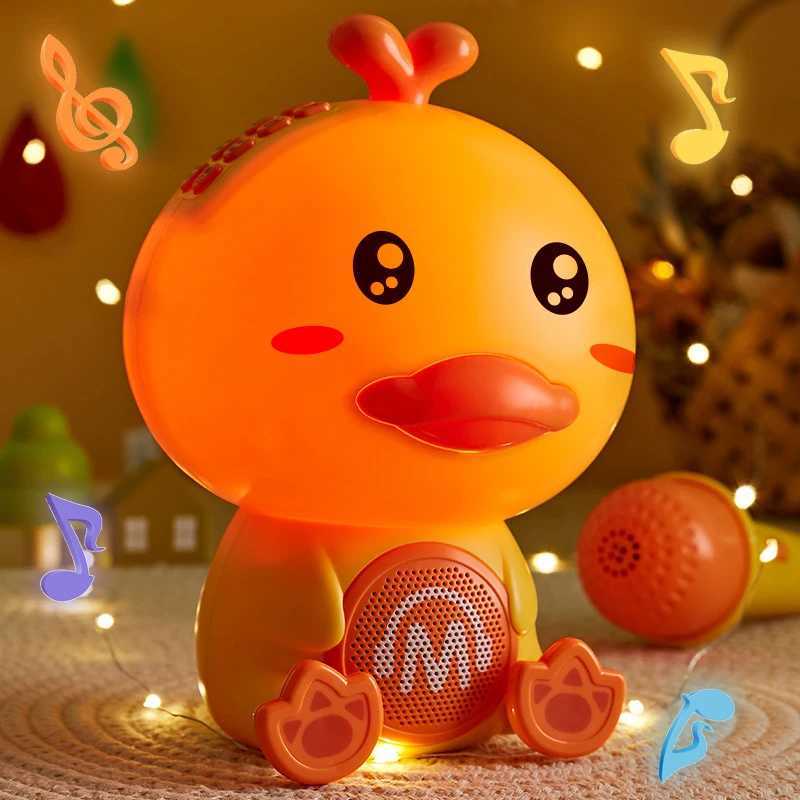 Cute Duck Singing Sound Microphones Early Education Machine Voice Changeable Storytelling With Light Music Toys For Kids Gifts C250912