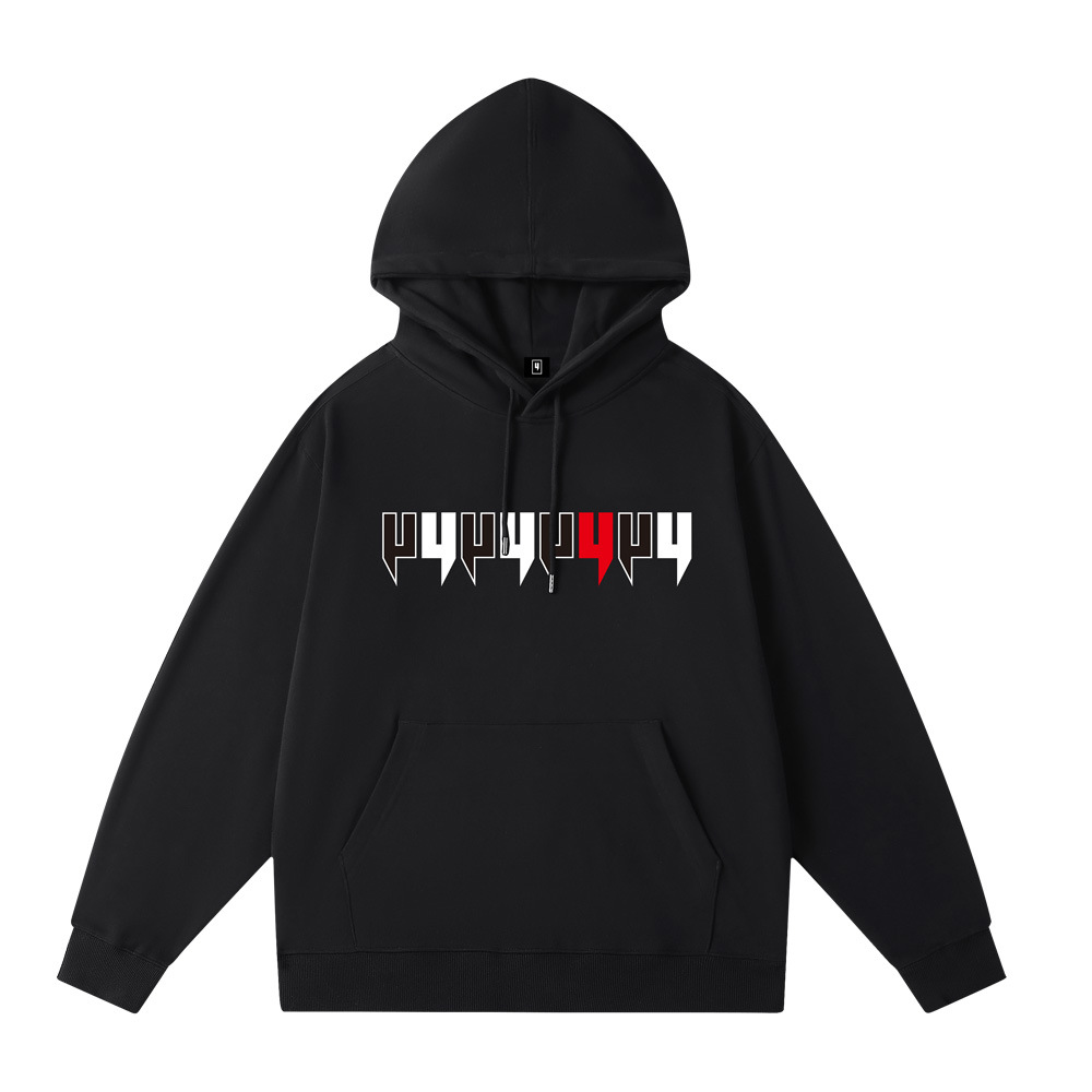 Men's Hoodie Luxurious Design High-quality Cotton Retro Letter Print In Black White Red And Blue Hip-hop Street Style Harajuku Youth Couple Birth