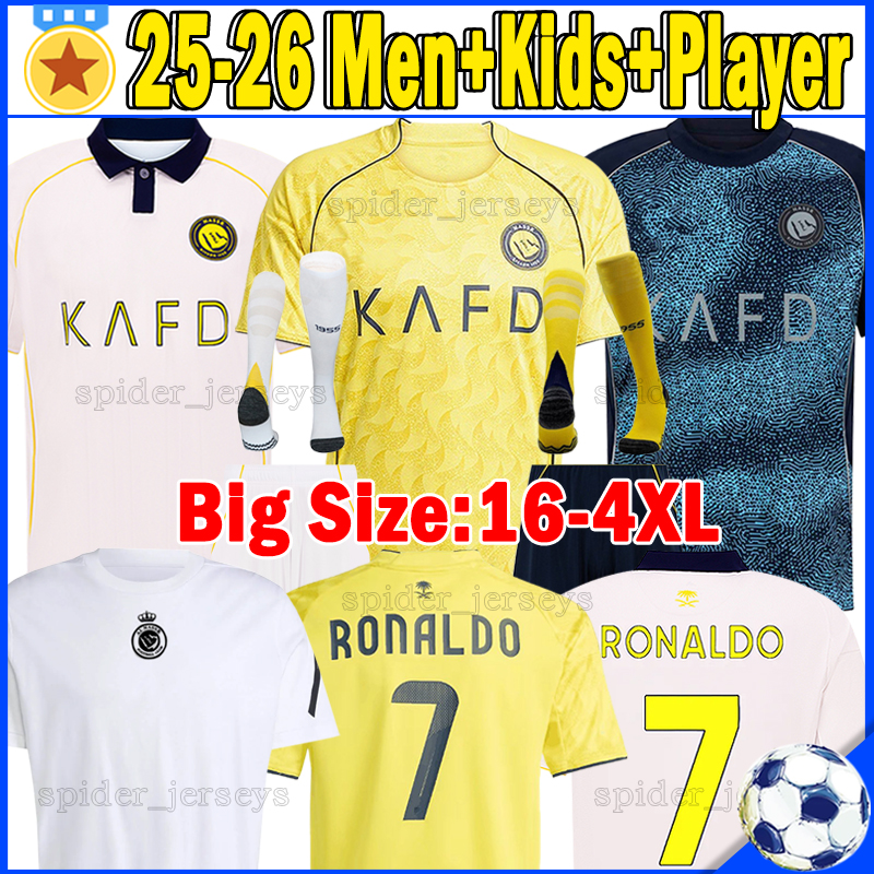 XXXL 4XL 25 26 Al Nassr FC soccer Jerseys JOAO FELIX 2025 2026 MANE COMAN BROZOVIC ANGELO AYMAN ALKHAIBARI.A I.MARTINEZ Player Version Football Shirts Men Kids Kits Sets