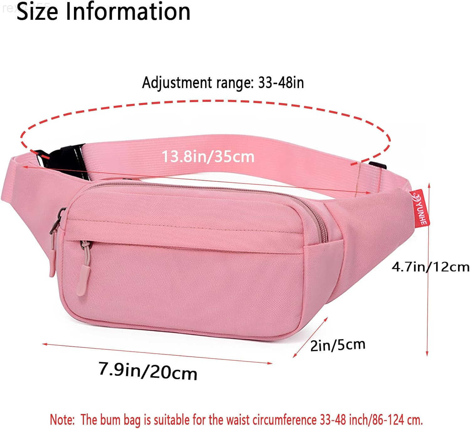 Small Hip Pack for Men Women Crossbody Belt Fanny Pack Sports Hiking Waist Bag Fits All Phones with 3Zipper Pockets Hip Bum Bag for Casual Workout Out