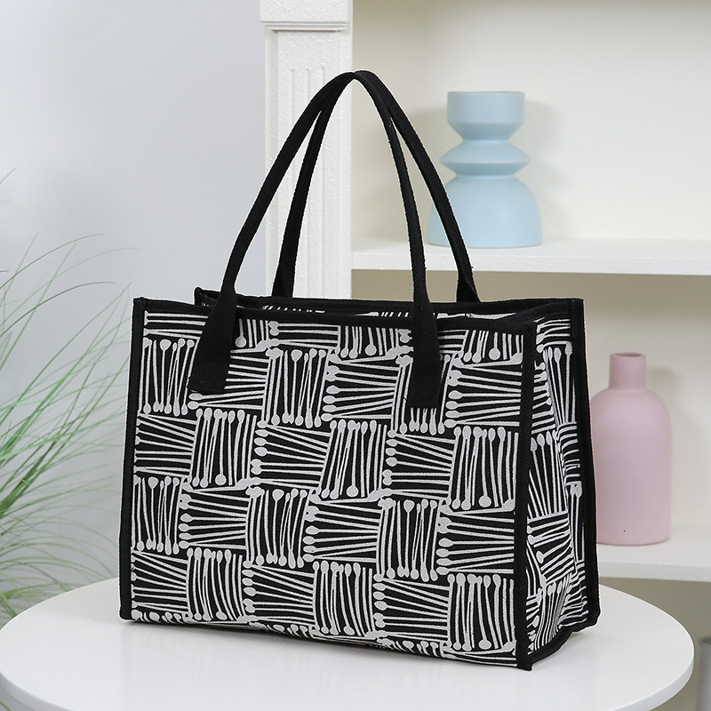 Korean Free Shipping Fashion Striped Tote Bag Autumn Winter Color Block Designer Bag Simple Texture Underarm Bag Commuter Shoulder Luxury Bag Bag Wome