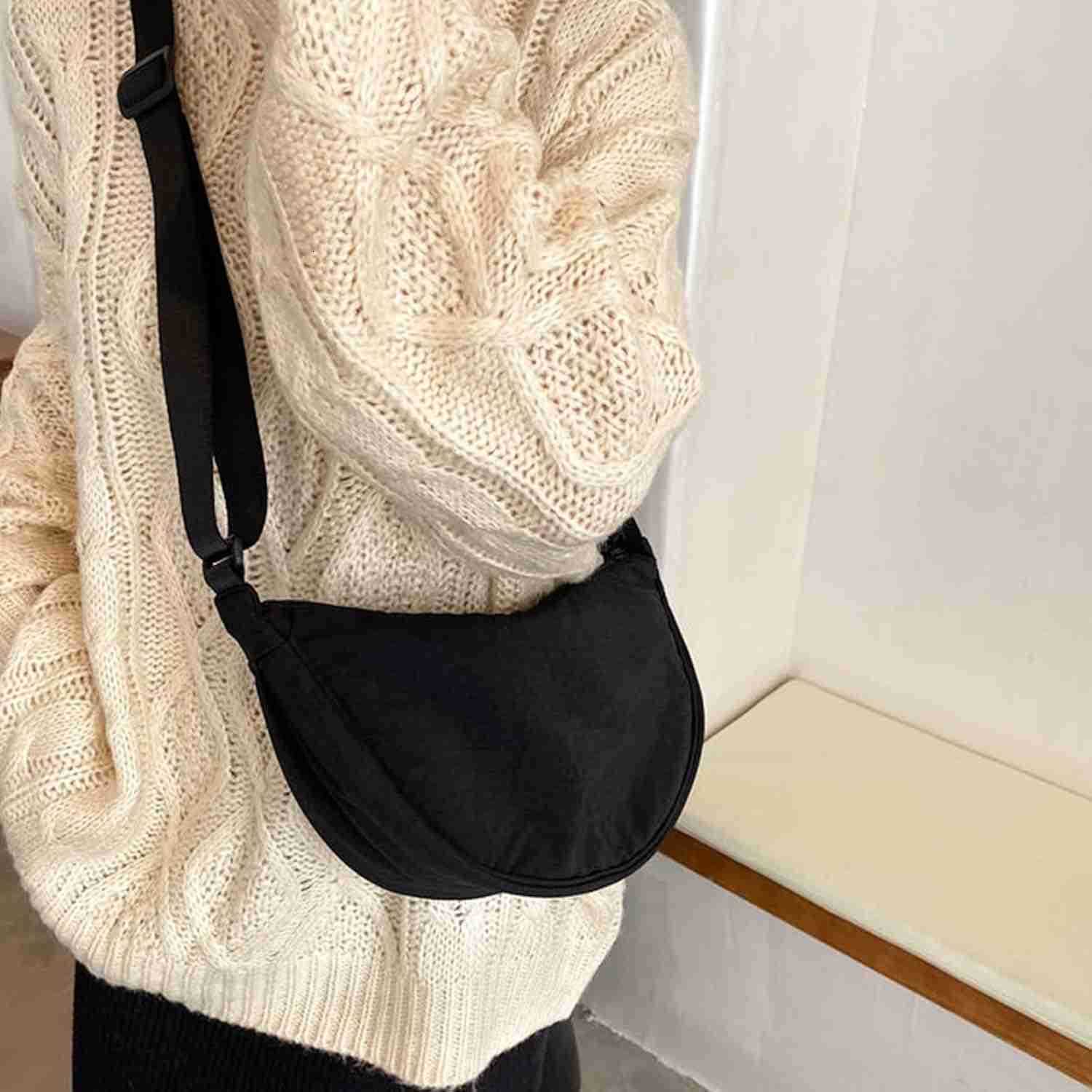 Bag for Women Men Small Nylon Crossbody Lightweight Shoulder Purse Travel Waist BagW250912