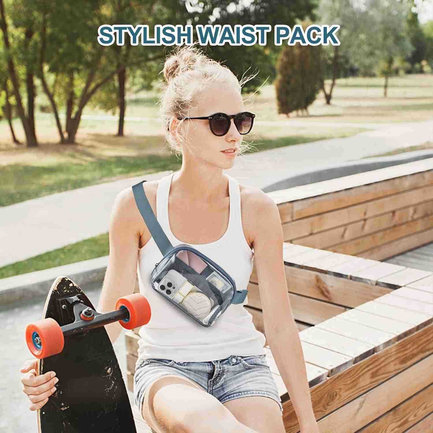 Fanny Pack Stadium ApprovedFashion Belt Bag for Women with Adjustable Strap for Games Concert FestivalW250912