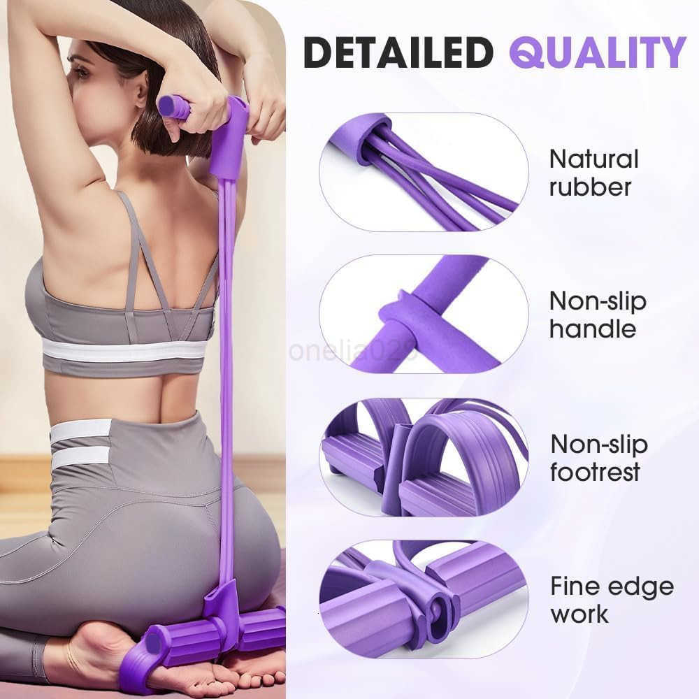 21 Fitness Resistance Bands 6Tube FootOperated Ankle Stretcher 2025 Upgraded Stretch Bands for Situps Arm Weight Training Aids Fitness Equipment for M