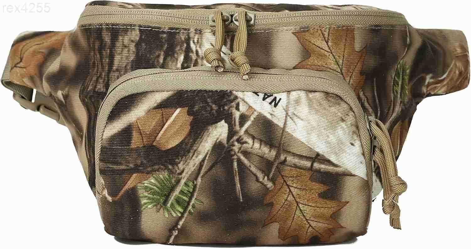 Hunting Camouflage Fanny Pack for Men Waterproof Waist Bag for Hunters Woodland CamoW250912