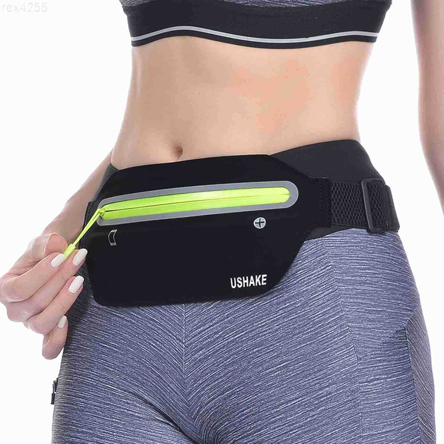 Slim Running Belt Ultra Light Bounce Free Waist Pouch Fitness Workout Belt Sport Waist Pack Exercise Waist Bag for iPhone Samsung in Running Gym Marat