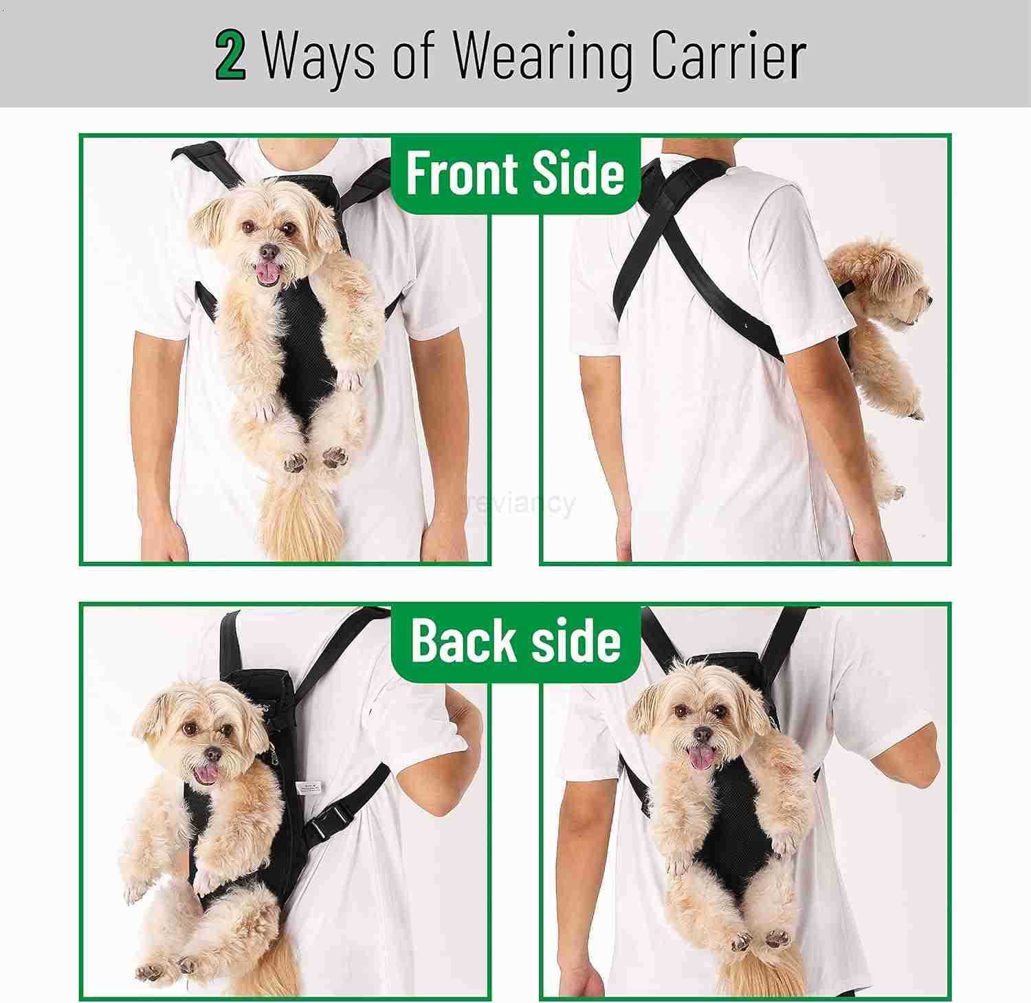 Pet Carrier Backpack Weighing Up to 12 lbs Adjustable Dog Carrier Backpacks Dog Backpack Carrier for Small Dogs Dog Front CarrierW250912