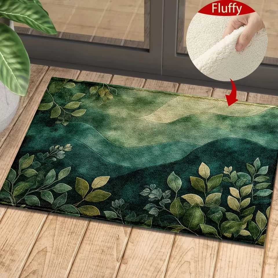 VIKAMA Colorful Flower Carpet Doormat Waterproof Door Mat Bedroom Sofa Carpet Floor Mat Soft Bedside Rugs Home Decoration C250912