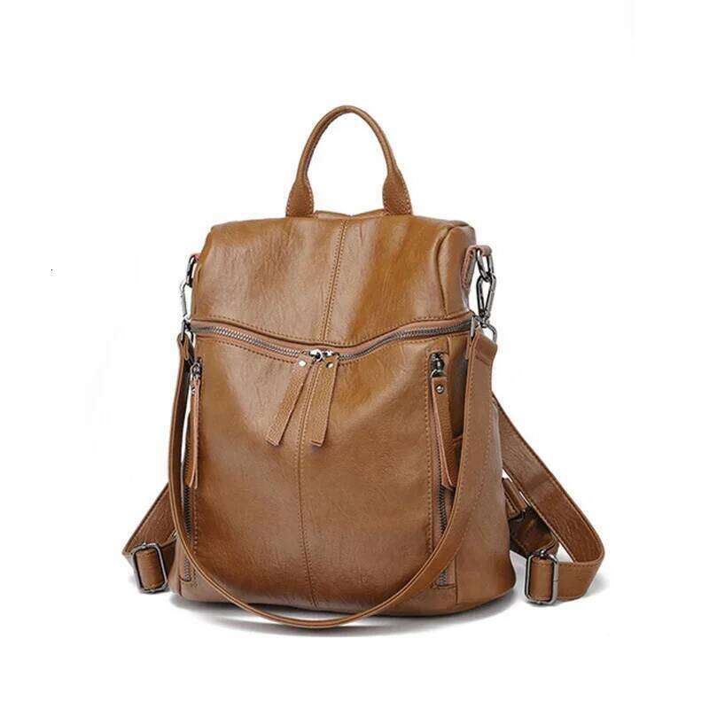 Genuine Leather Women's Backpack High Quality Fashion Cowhide Backpacks Women Casual Large Capacity Brand Shoulder Bags