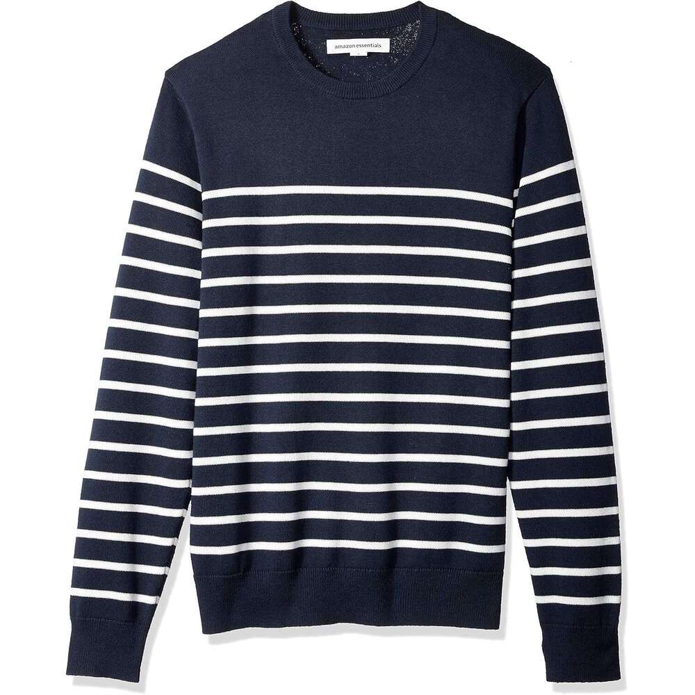 Men's Sleeve Crew Neck Sweater, 100% Cotton, Available in Plus Size and Extra Long ab