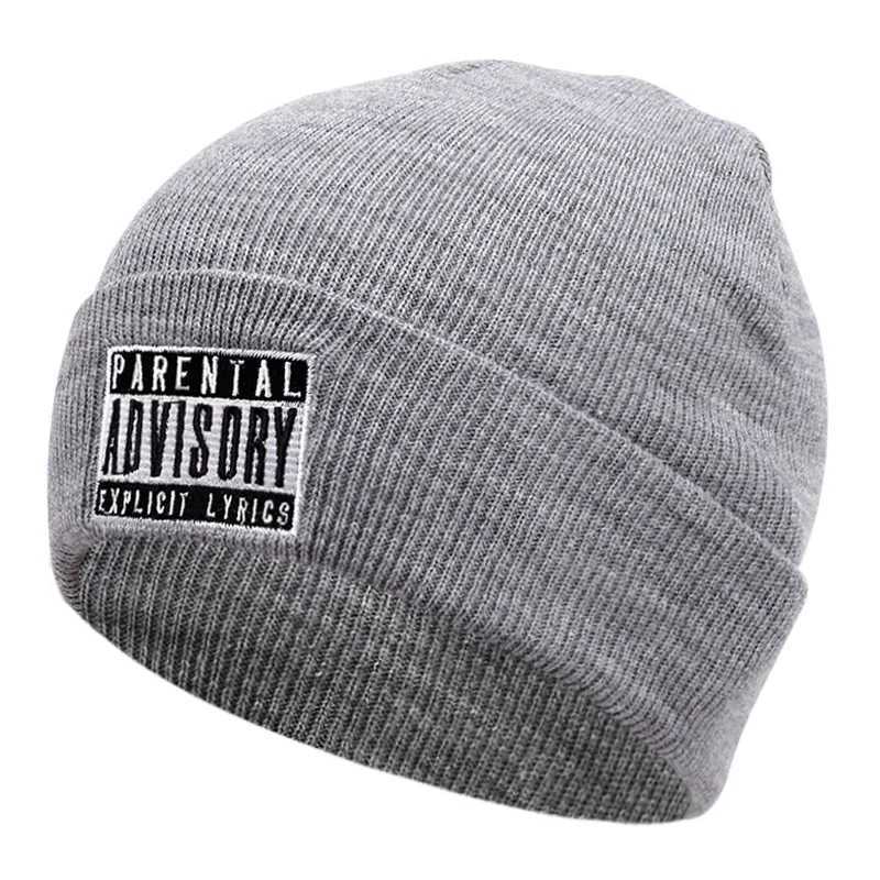 Mens Fashion Advisory tter broideryKnitted Hat Winter Warm Outdoor Sports Hat Soft Beanie Hat For Men Wen Casual Wool Hat G250910