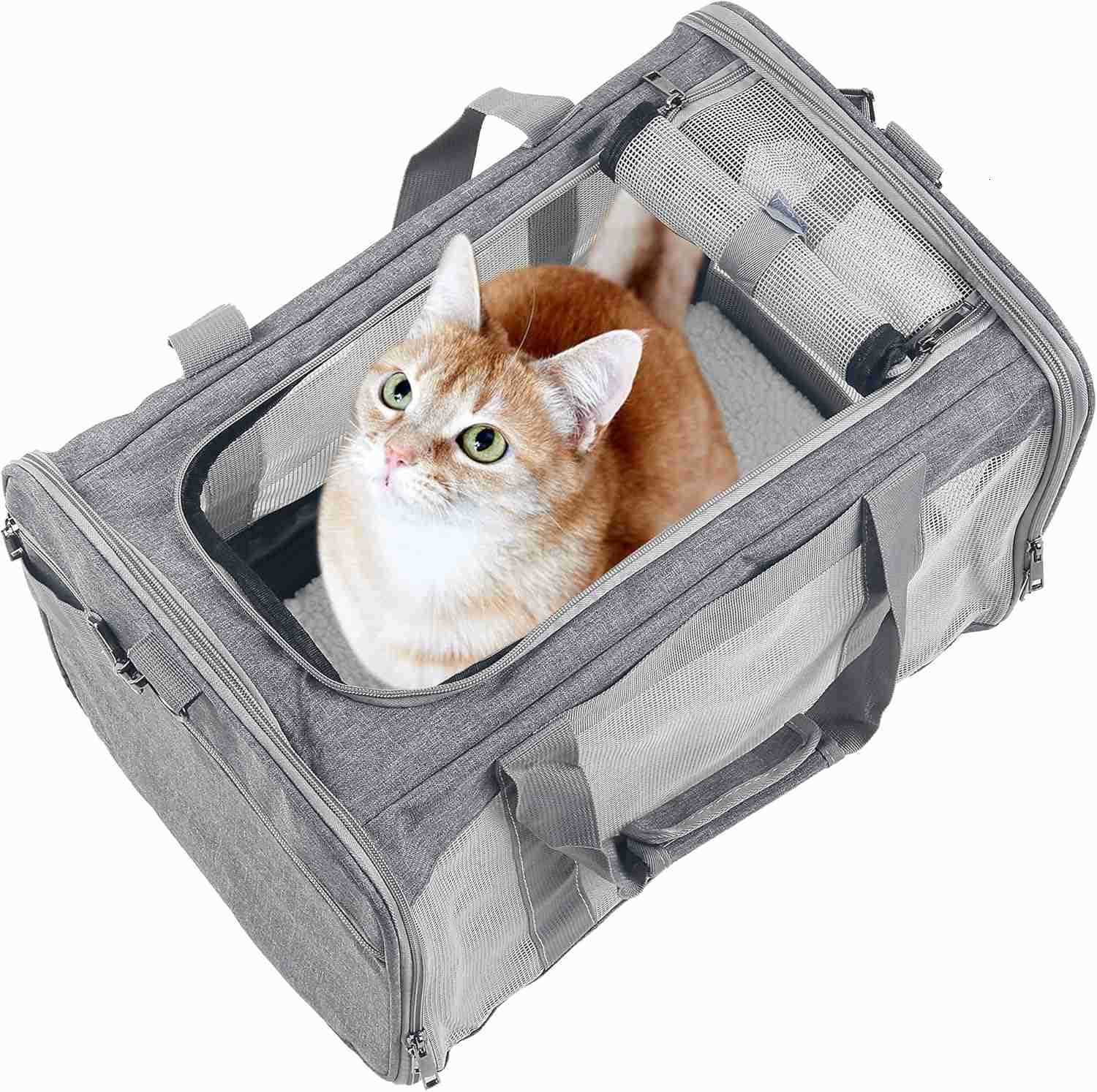 Cat Dog Carrier for Small Medium Cats Pet Carrier for Large and Medium Cats Puppies Portable Cat Carrier Soft Pet Carrier for Cats Cat Bag Carrier Air