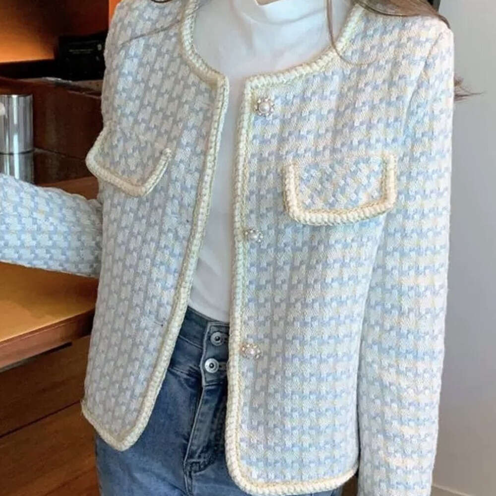 DHEssentials Chanel Style Elegant Short Coat for Women, Autumn and Winter 2024 New Fashion Loose Versatile Women's Cardigan Top